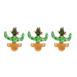 Healthy_Cigarette CA004 Pipa da fumo Carb Cap Dabber Tool Vetro Acqua Bong Quarzo Banger Strumenti per unghie Tappi stile cactus OD 25mm