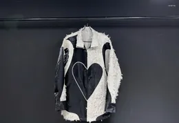 여성용 블라우스 슈퍼 아엔 맞춤형 가을과 겨울 베이지 색 모피 긴 슬리브 셔츠 코트 탑 오리지널 디자인 느슨한 셔츠