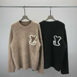 24ss Designer Sweater Masculino Plus Size Hoodies Moletons no Outono Inverno Acquard Máquina de Tricô e Personalizado Jnlarged Detalhe Crew Neck Algodão Melhor Qualidade
