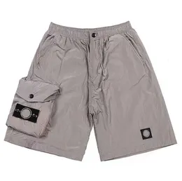 2024 Stones Island Pantaloncini Super Qualità Puro cotone Uomo Sport Classico Marchio di moda Topstone Uomo Nylon Impermeabile Shor Motion corrente 9113ess