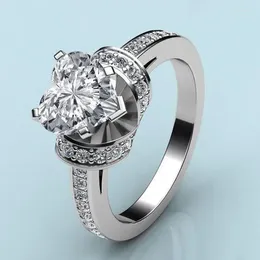 Cluster Rings HOYON European And American Fashion Zircon Ladies Wedding Creative Ring Manufacturers Wholesale