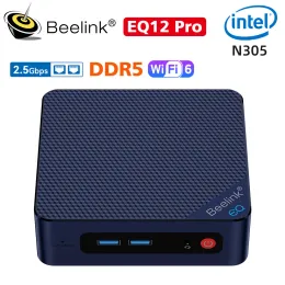 コントロールBeeLink EQ12 N100 N305 U59 Pro Win11 Mini PC Intel 11th Gen N5105 DDR4 8GB 500GB SSD DUAL WIFI BT4.0 1000Mデスクトップゲームコンピューター