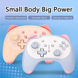 Gamepads 2021 Cute Wireless Controller لـ Nintend Switch /Switch Lite Gamepad Mownstick Support Bluetooth مع وظيفة الاستيقاظ الصوتي