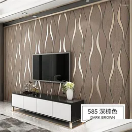Wallpapers Modern 3D Three-Nsional Water Ripple Non-Woven Wallpaper Home Decor Tv Background Wall Stickers Papier Peint Drop Delivery Dhw0Y