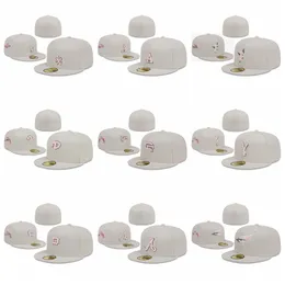 Cappelli aderenti Snapback Cappello bianco sporco Cappellini da baskball regolabili Tutti i team Moda Cappelli hip hop per uomo piatto Berretti chiusi Cappellino sportivo taglia 7-8