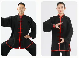 Ethnische Kleidung chinesische traditionelle Männer Frauen anpassen lässige Outdoor -Sport Tai Chi Martial Arts Uniform Jacke Hosen Sets