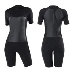 Mulheres Swimwear Verão Mulheres Preto 2mm Neoprene Mergulho Terno Top e Shorts One-Pieces Wetsuit Surf Snorkeling Caça Submarina Maiô Quente