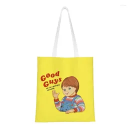 Shopping Bags Good Guys Chucky Child's Play Groceries Tote Women Funny Canvas Shoulder Shopper Bag Big Capacity Handbags