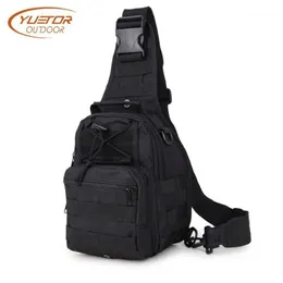 Yuetor bolsa de ombro tática 600d, à prova d'água, ombro único, acampamento, viagem, caminhada, mochila para homens1347c