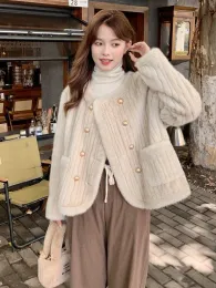 Fur Faux Mink Velvet Coat Women Winter 2023 New Popular HighGrade Super Soft Plush Fur Thickened CottonPadded Coat