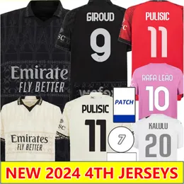 23 24 Pulisic Rafa Leao Soccer Jerseys AC. جيرود ثيو إبراهيموفيتش ميلانز مايلوت دي فوتول ريجندرز توموري تشوكويز كالولو موساه قميص كرة القدم الرجال