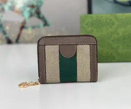 Brieftaschen Luxurys Ophidia Kleine Cion-Geldbörse Klassischer Doppelbrief-Reißverschluss Kurzer Kartenhalter Hochwertige weibliche Mode-Clutch-Tasche mit Box