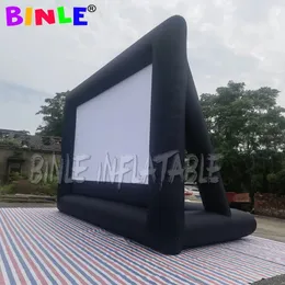 Atacado Touring 10mWx8mH (33x26ft) Grande tela de cinema inflável ao ar livre, telas de cinema de projeção traseira para venda decoração de balão de ar brinquedos publicidade esportiva