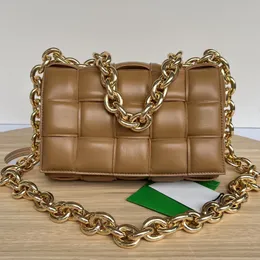 Högkvalitativ designer Kedjekassettväskan Trenchrock Bag Luxury BVS Handväskor Kvinnor Weave Crossbody Bag äkta läder axel messenger väska