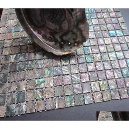 Mosaik abalone skal grönt kakel kök backsplash kakel av pärlplattor kakel284n2029221 droppleverans hem trädgård byggnad sup dhbi11