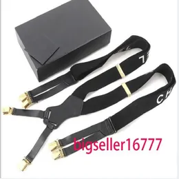 2022 Newest Factory Direct Fashion Men's and women Designer Suspenders 3 0 x 115cm Six Clip Wide Strap C203a