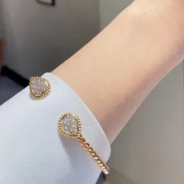 Bracciale romantico moda braccialetto goccia d'acqua accessori da sposa da donna regali per feste squisiti zirconi gioielli di marca classici di lusso