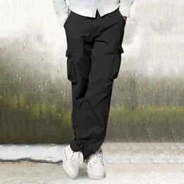 Pantaloni da uomo Four Seasons Street Casual Sport Tinta unita Multi Mens Cargo Slim H per uomini pesanti