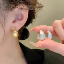 Hoop Earrings Minimalist Metal Ear Buckle For Women Temperament Simple Jewelry