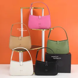 Bolsa de designer de luxo feminina bolsa de axilas clássica le5a7 hobo bolsa de ombro de couro genuíno slp moda feminina bolsas 25cm bolsas baguete