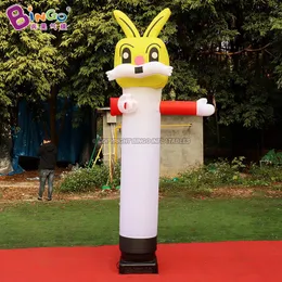 8,6 pés de altura festa evento publicidade tubo homem inflável ar céu dançarino desenho animado acenando mão coelho personagem animal decoração ao ar livre com