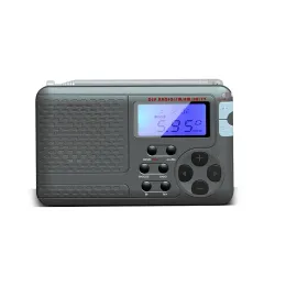 Rádio Multifuncional de Rádio com Antena portátil LCD Screen AM/FM/SW/TV Rádio Full Band 50/60Hz) 3XAAA Battery Radio Storage