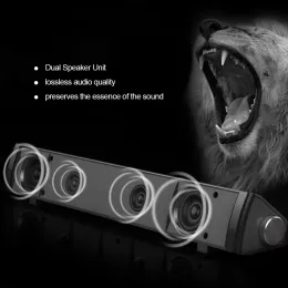 Soundbar Wired SPEAKER BAR COMPUTER BAR SOUND Stereo USB مكبر صوت Long Sounds Long مع Hifi Sound Rich Bass لجهاز الكمبيوتر التلفزيوني