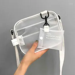Waist Bags Causual PVC Transparent Clear Woman Crossbody Shoulder Bag Handbag Jelly Small Phone Wide Straps Flap1357q