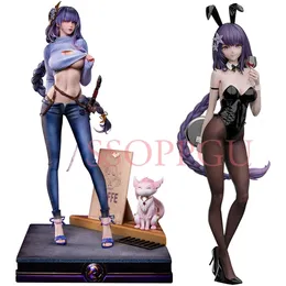 Anime Manga Genshin Impact Beelzebul Raiden Ei Shogun Anime Bunny Girl PVC Action Figure Toy Gioco Statua Collezione per adulti Modello di bambola