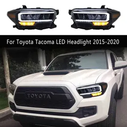 Lampa przednia DRL Daytime Runging Light Streamer Wskaźniki skrętu Wskaźniki sygnału dla Toyota Tacoma LED Zespół reflektorów 15-20