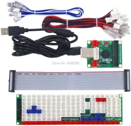 Joystick Sviluppo Tastiera Encoder Controller di gioco Scheda di sviluppo tastiera LED fai-da-te Media Musica Encoder USB 104 tasti Arcade DI