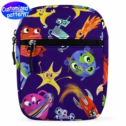 Custom satchel HD pattern waterproof, not easy to fold durable lightweight portable detachable shoulder strap Gifts Fashion all-match Oxford cloth 218g purple