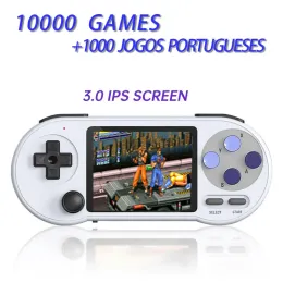 اللاعبون SF2000 وحدة تحكم ألعاب الفيديو المحمولة بنيت 10000 ألعاب دعم AV Output 3 بوصة شاشة IPS الكلاسيكية Retro Gameplayer