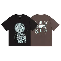 Designer Luxury Galleryes Classic Stylish Killer Eye Print Cotton Loose T-shirt för män med korta ärmar