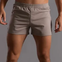 Roupas masculinas novo algodão correndo shorts dos homens verão cor sólida na altura do joelho shorts calças de treinamento de fitness dos homens 240223