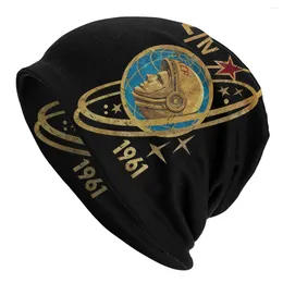 Berets Rosja CCCP Yuri Gagarin Bonnet Hats Hip Hop Skullie