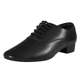 Scarpe da personaggio da uomo in pelle da ballo Black Salsa Tango latino Dance 887 20411