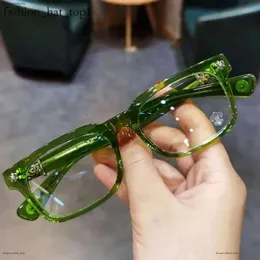 CH Çapraz Kalp Lüks Kadınlar Chromees Glasses Çerçeve Krom Marka Göz lensleri Kadınlar Retro Düz Ayna Eşleştirilmiş Miyopi Kalp Yüksek Kaliteli Gözlük Çerçeveleri 455