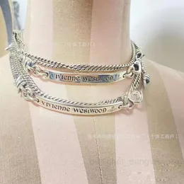 Planet halsband designer halsband för kvinna vivienen lyxsmycken vivianviviane westwood ny västerländsk drottning mamma präglad bokstav lång varumärke Saturn halsband hej