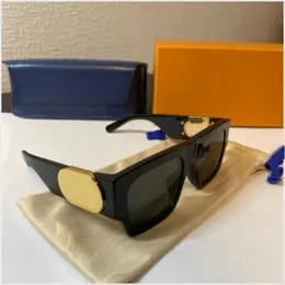 Óculos de sol link frame lente logotipo preto ouro unisex óculos de sol masculino feminino homem óculos de sol moda uv400 proteção com caixa caso