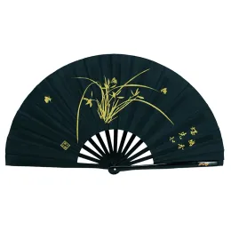 Arts Tai Chi Fan Bamboo Kung Fu Martial Arts 34 Centimeter Fans Wushu Art Martiaux Cosplay Dance Performance Fan Red Kun Master