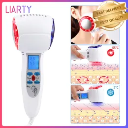 Scrubber Hot Cold Hammer Cryotherapy Blue Photon Antiaging Face 여드름 치료 얼굴을 들어 올리는 피부 회춘 얼굴 뷰티 마사지