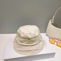 Дизайнерская шляпа-ведро, однотонная пузырчатая ткань, милые туристические рыбацкие шляпы с вышивкой букв, модная пляжная шляпа