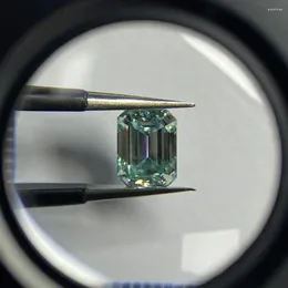 Loose Diamonds Shape Emerald Cut Meisidian 2024 Color GRA D 10 8mm Light Blue Synthetic Moissanite Stone