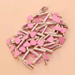 Frames 50pcs Clothes Heart- Shaped Wooden Clothespin Craft Po Clips Paper Pegs For Scrapbooking Wood Crafts Wedding