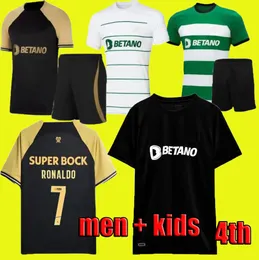 Sporting CP 23 24 Lisboa Quarta maglie da calcio COATES MATHIEU Home Blu Lisbona Speciale Jovane Sarabia Vietto 2023 2024 Maglia da calcio Uomo Bambini Kit