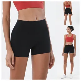 AL-923 Align Yoga Seamless Hip-raising Calças de fitness de cintura alta Shorts esportivos de corrida justos para mulheres usarem fora de treino