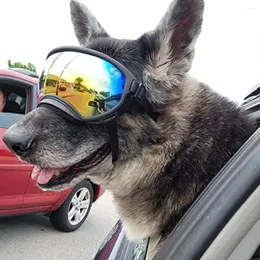 Hundkläder solglasögon för medelstora stora hundar UV -skydd Vindtäta skyddsglasögon med justerbara remögar husdjursglasögon