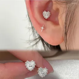 Stud Earrings Retro Love Star For Women Korean Style Simple Versatile Light Luxury Irregular Jewelry