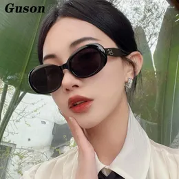 Sunglasses GUSON Oval Fashion Women 2024 Summer Vintage Small Square Frame Rectangle Sun Glasses UV Protective Eyewear Shades